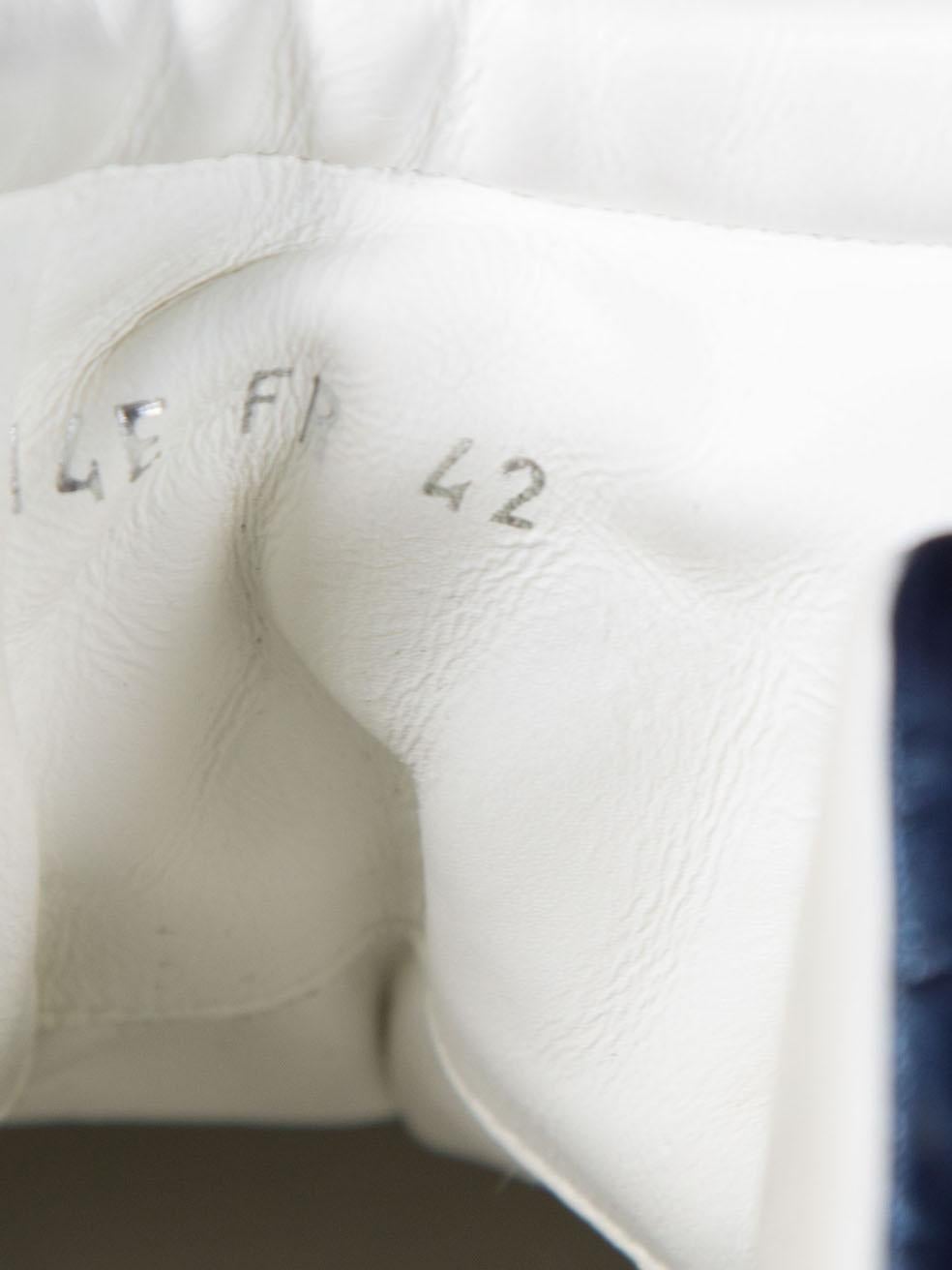 Dior Homme Blaue Lack-Hi-Top-Turnschuhe Größe IT 42 im Angebot 5