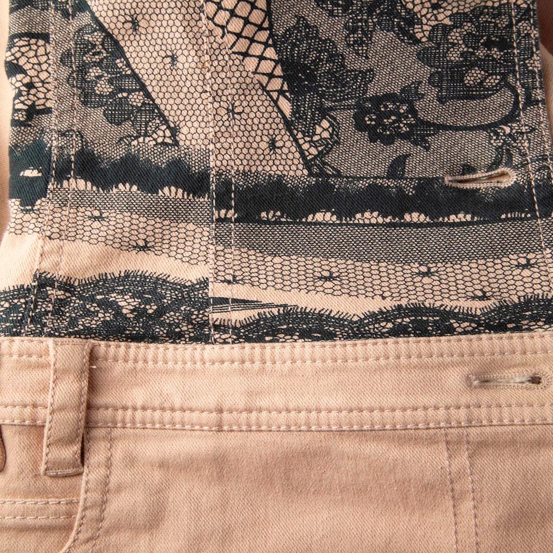 Dior Dior Spring 2006 Runway Blush Pink Denim Lace Coat Size M In Good Condition In London, GB