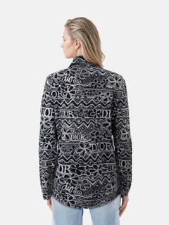 Dior Dior x Shawn Stussy Floral & Logo Print Shirt Size S