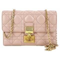 Christian Dior 'Studded Dioraddict' Flap Shoulder Bag Embossed Calfskin
