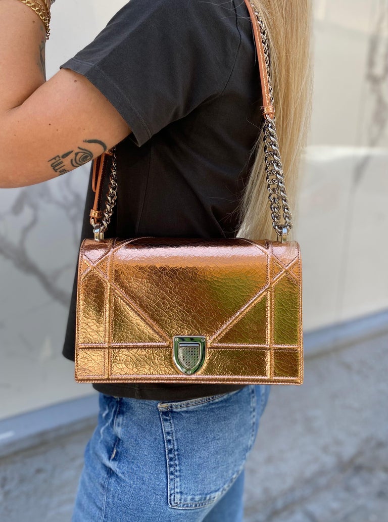 Dior Diorama Copper Salmon Shoulder Bag
