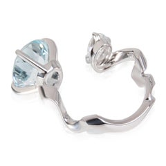 Dior Diorama Precieuse Diamond Aquamarine Ring in 18k White Gold D VS1 0.33 CTW