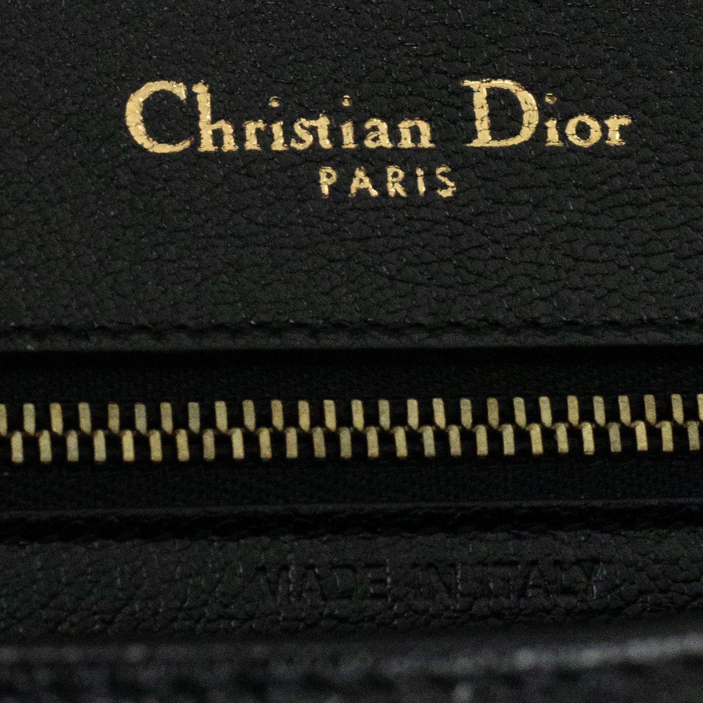 DIOR Diorama Shoulder bag in Black Leather In New Condition For Sale In Clichy, FR