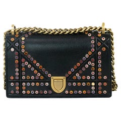 DIOR Diorama Shoulder bag in Black Leather