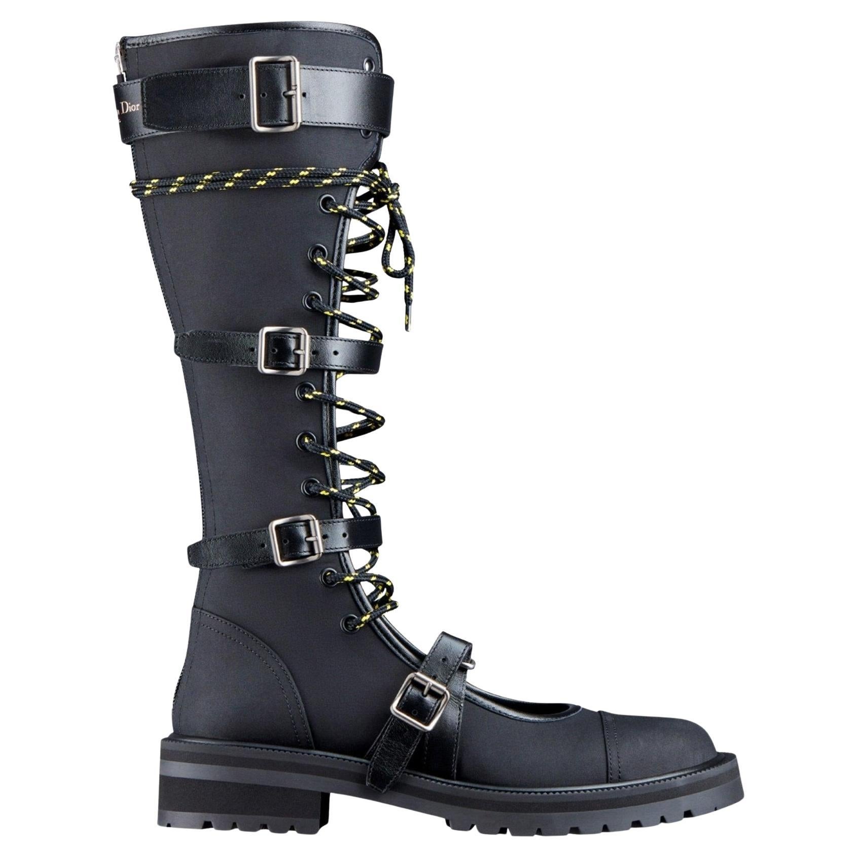 Dior Dioranger Bottes en tissu technique noir IT36