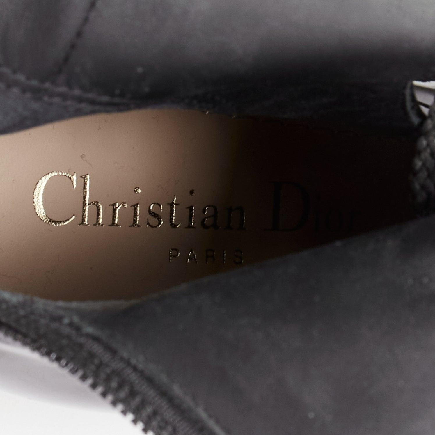 DIOR Diorarty silver star lucite heel black patent ballerina kitten heels EU38.5 For Sale 6