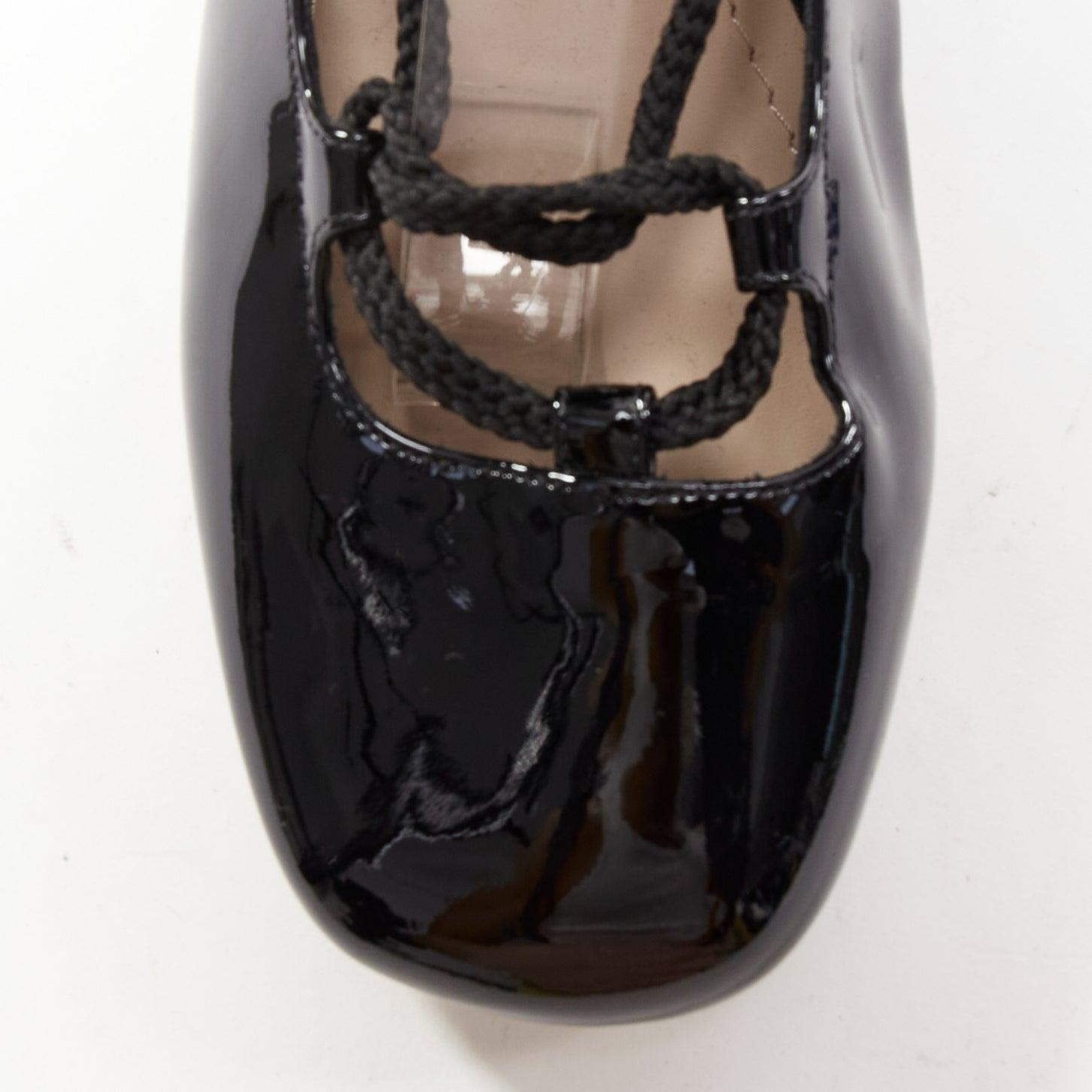 DIOR Diorarty silver star lucite heel black patent ballerina kitten heels EU38.5 For Sale 2