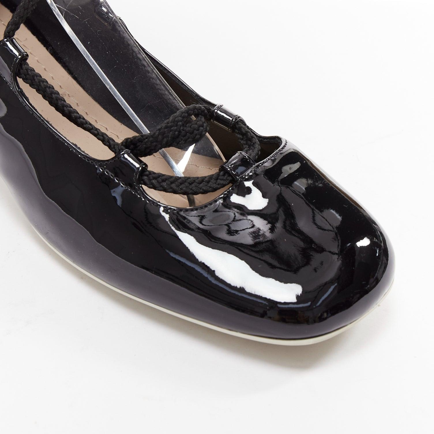 DIOR Diorarty silver star lucite heel black patent ballerina kitten heels EU38.5 For Sale 2