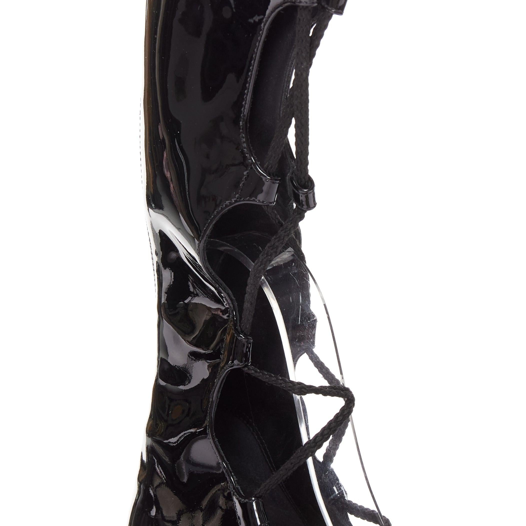 DIOR Diorarty silver star lucite heel black patent ballerina kitten heels EU38.5 For Sale 3