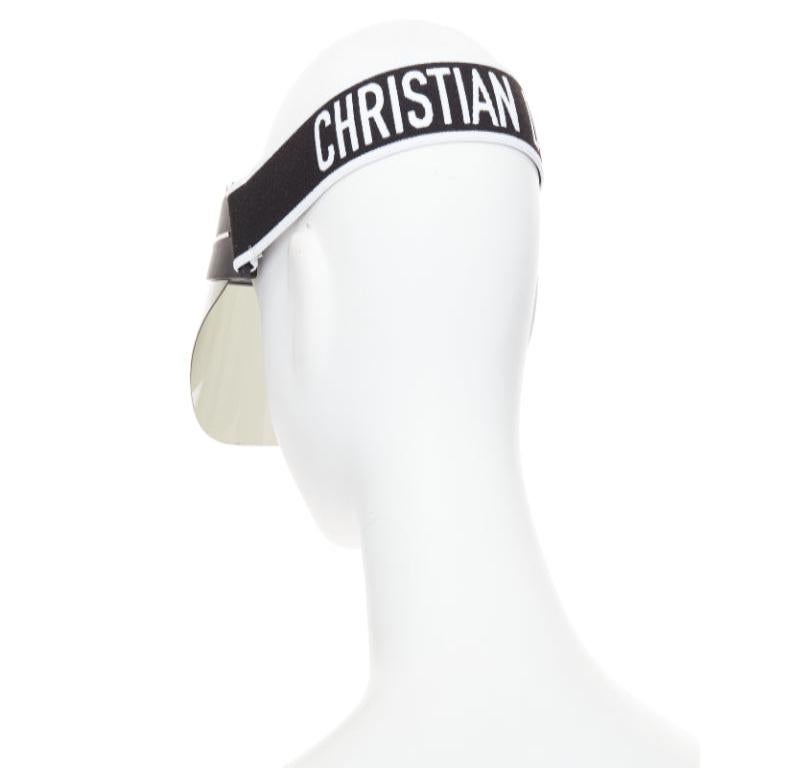 DIOR Diorclub1 cappello da sole con visiera con logo J'adior nero grigio in vendita 1