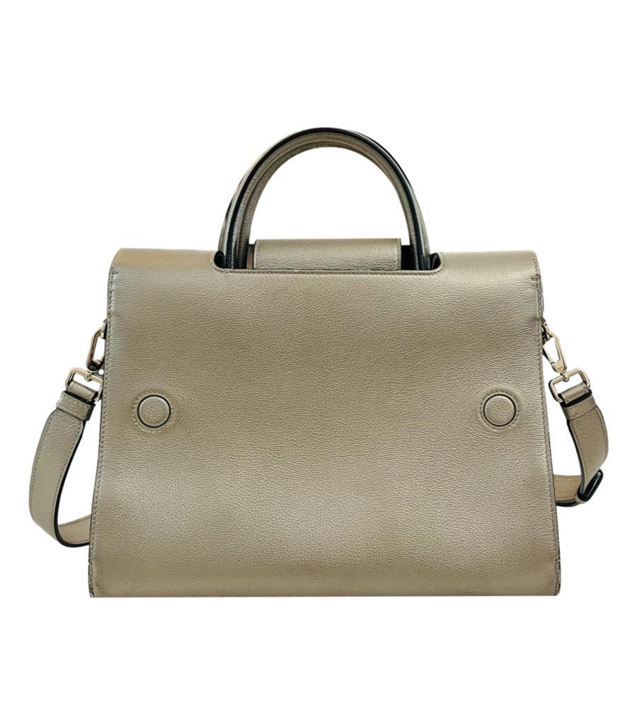 Dior Diorever Metallic Leather Flap Bag In Good Condition For Sale In London, GB