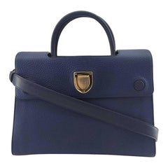 DIOR Diorever Shoulder bag in Blue Leather