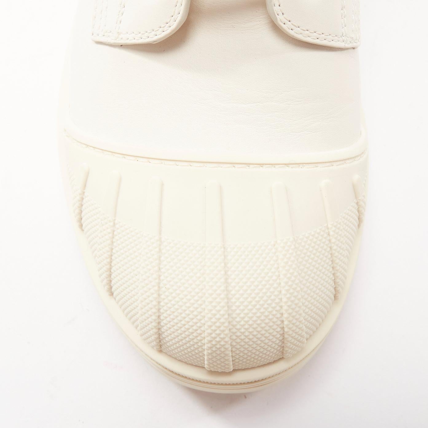 DIOR Dioriron cream CD logo back rubber cap combat boots EU38 For Sale 1