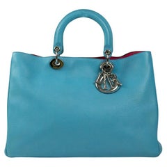 DIOR, Diorissimo in blue leather