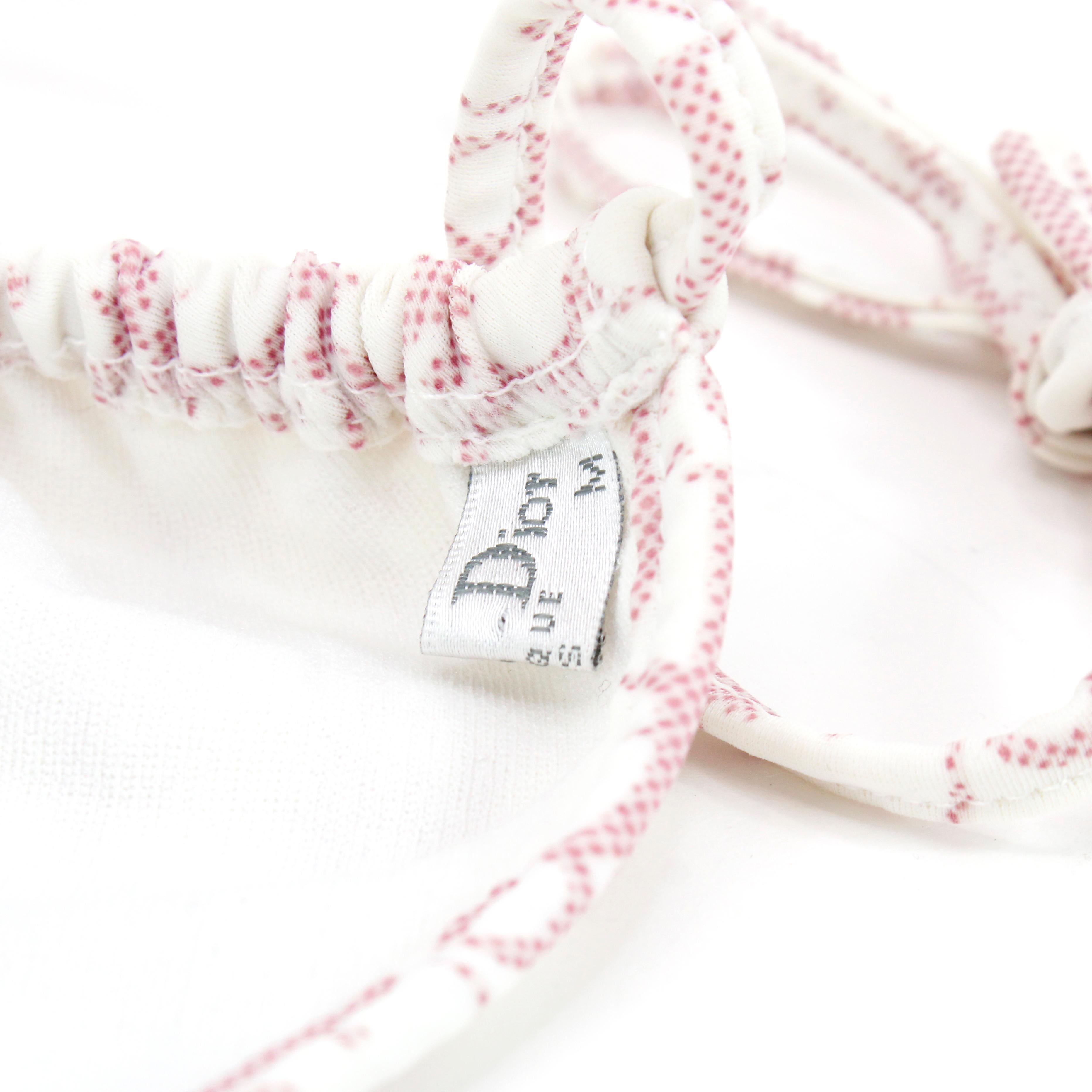 Dior Diorissimo pink monogram bikini In Excellent Condition In Bressanone, Trentino-Alto Adige