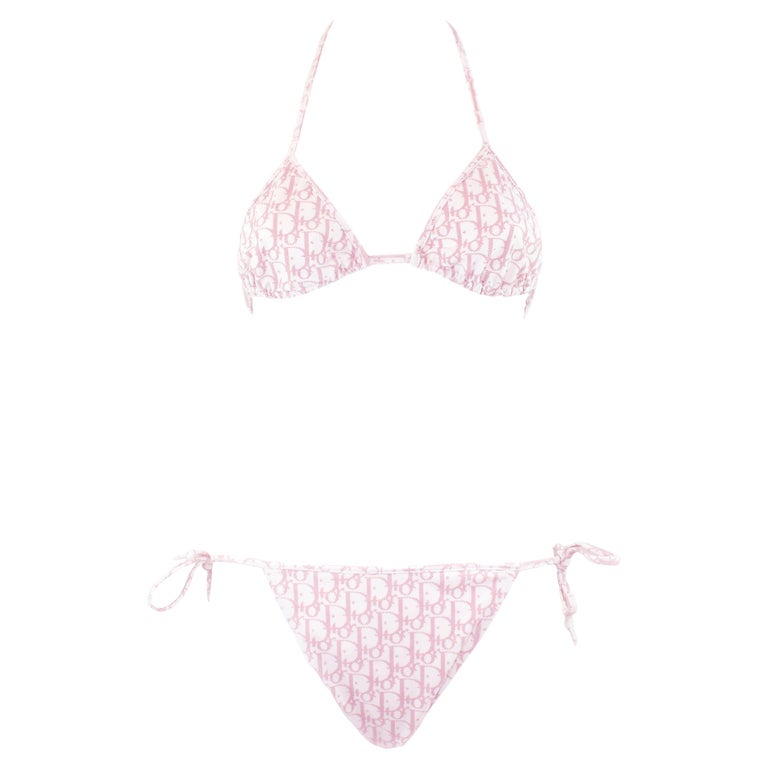 Dior Diorissimo pink monogram bikini For Sale at 1stDibs