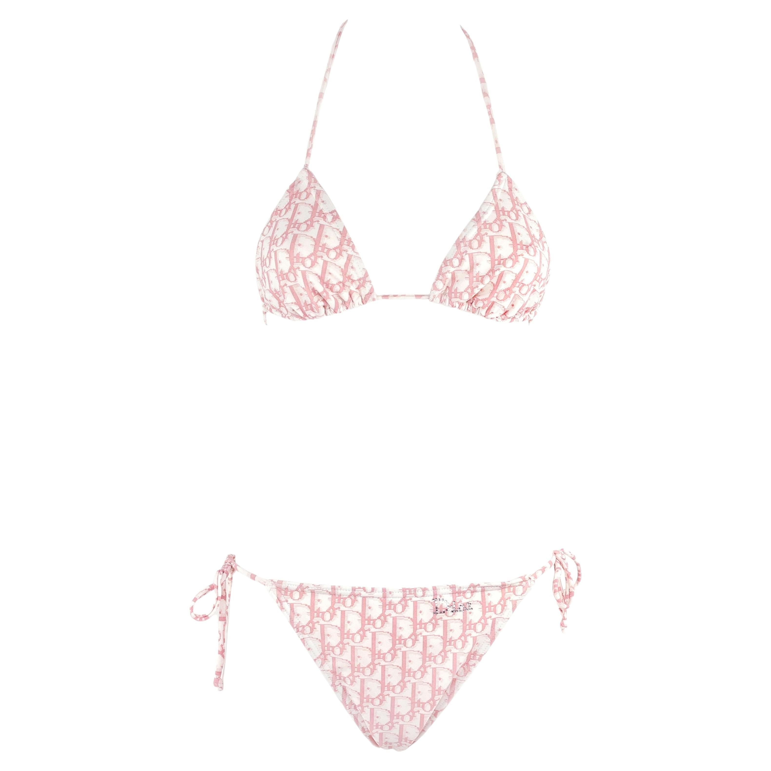 Dior Diorissimo rosa Monogramm-Bikini im Angebot
