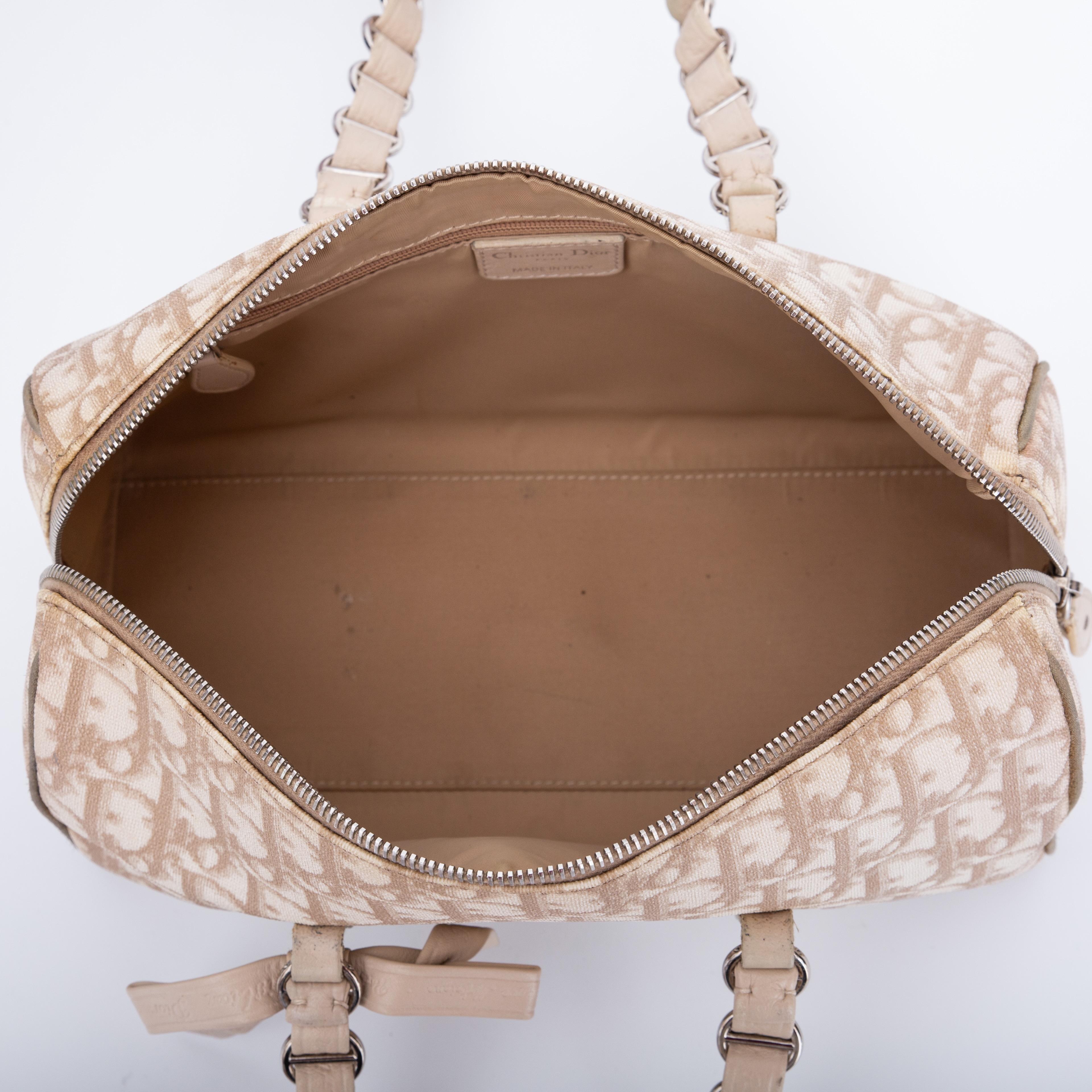 Women's or Men's Dior Diorissimo Trotter Romantique Beige Boston Handbag (2006)