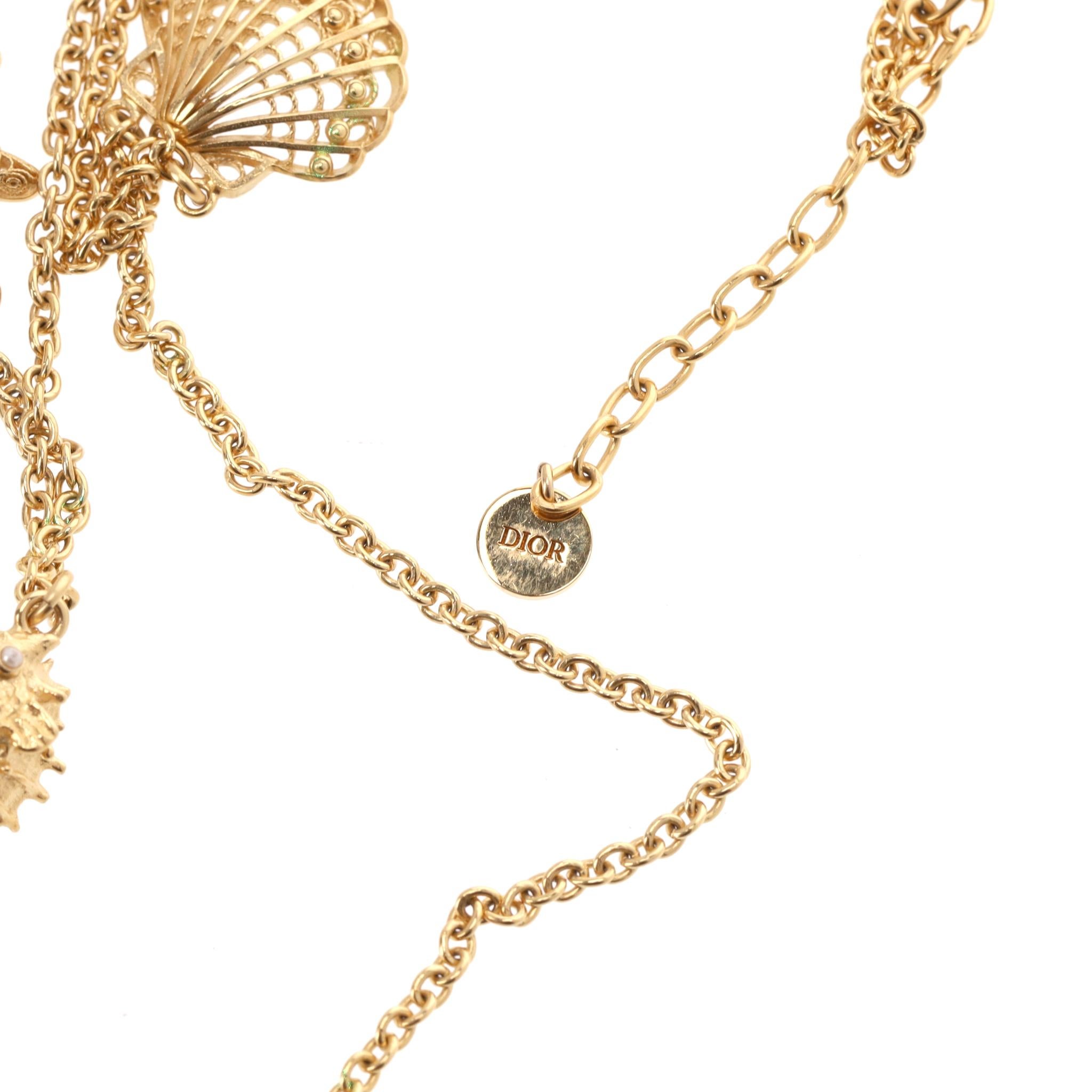 Dior Dioriviera Cabinet de Curiosités Double-Chain Seahorse Multi-Charm Necklace For Sale 5