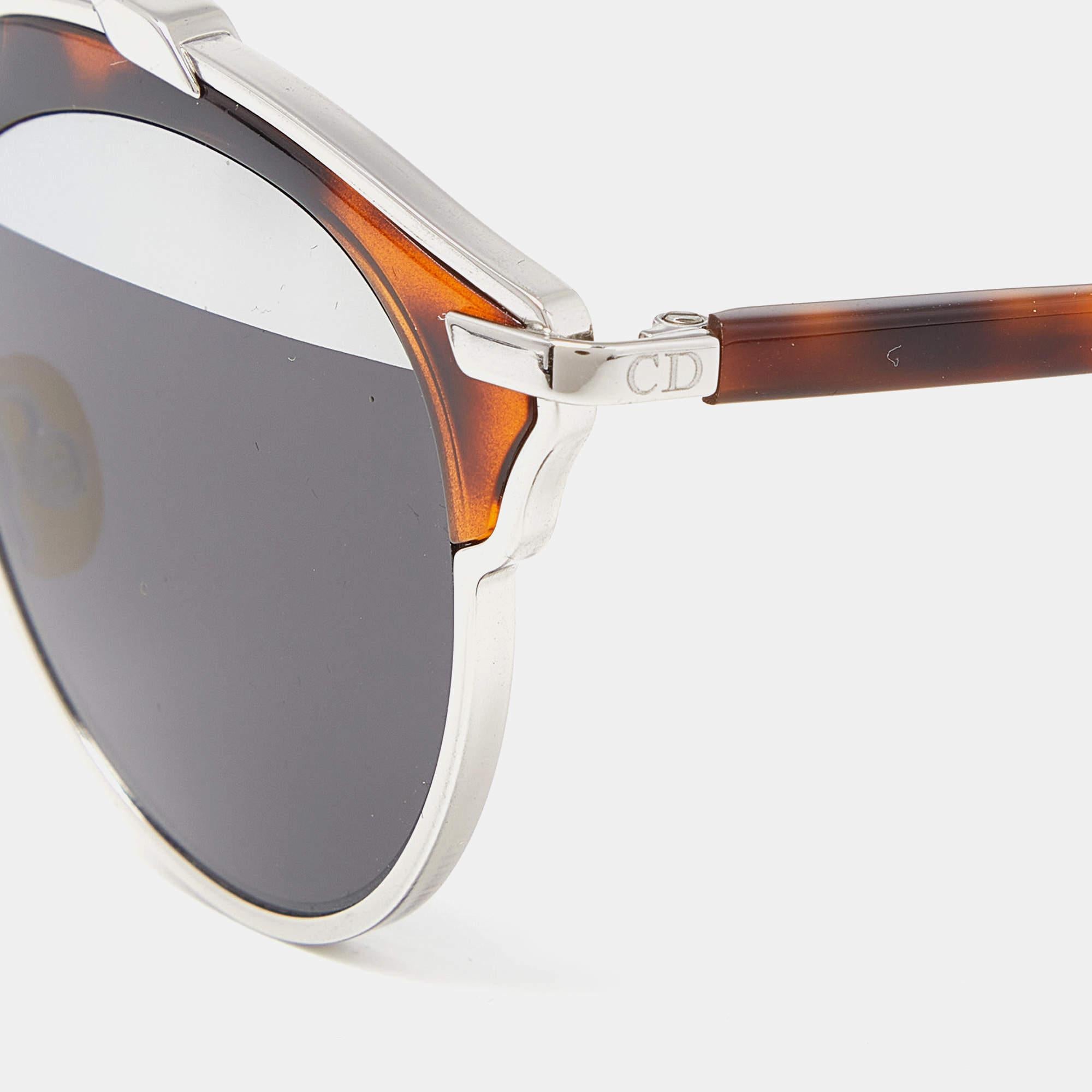 Dior DiorSoReal Brown Havana/Grey AOOMD Split Lens Sunglasses In Good Condition For Sale In Dubai, Al Qouz 2