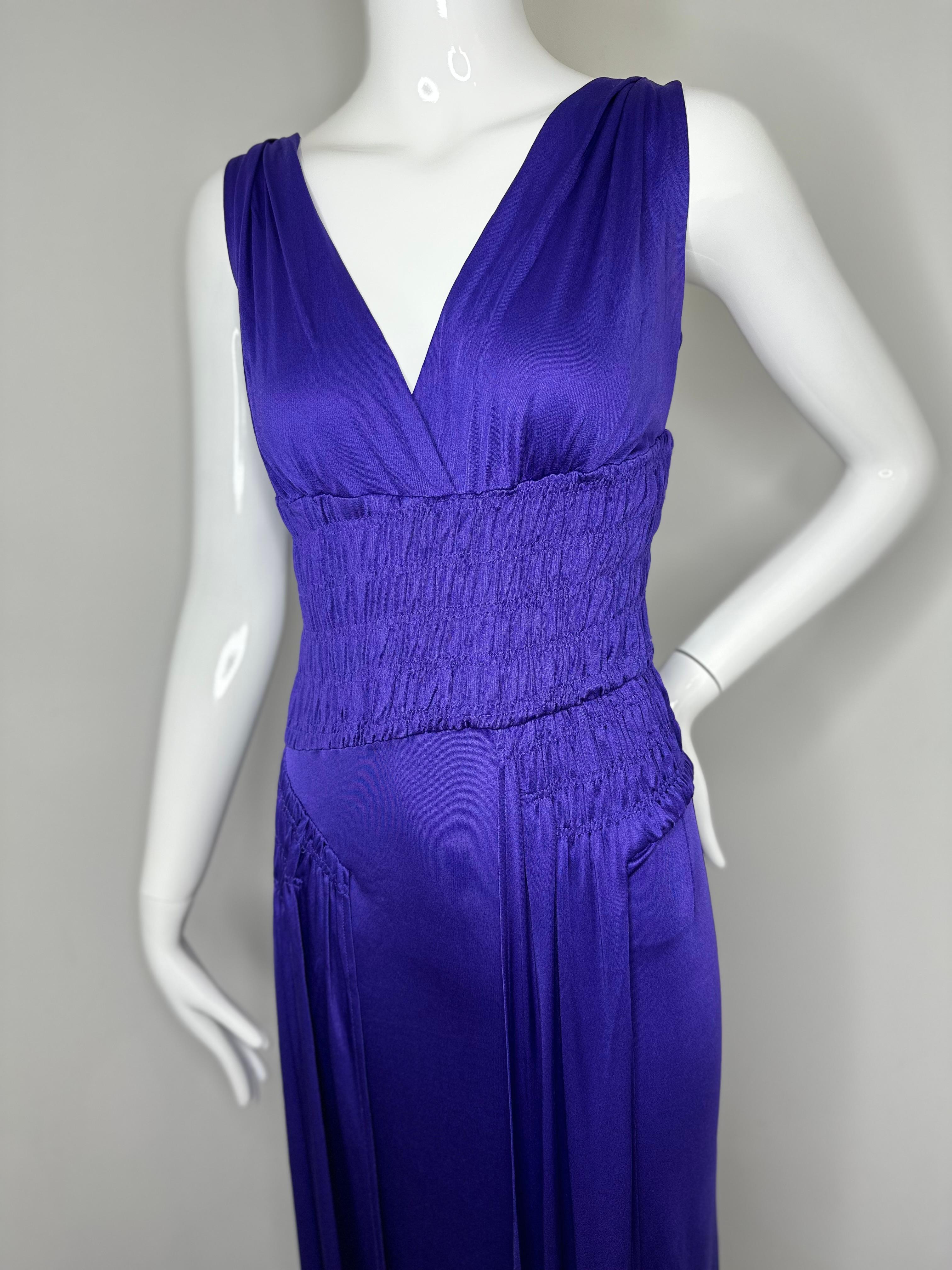 Christian Dior by John Galliano 2009 purple maxi dress For Sale 1