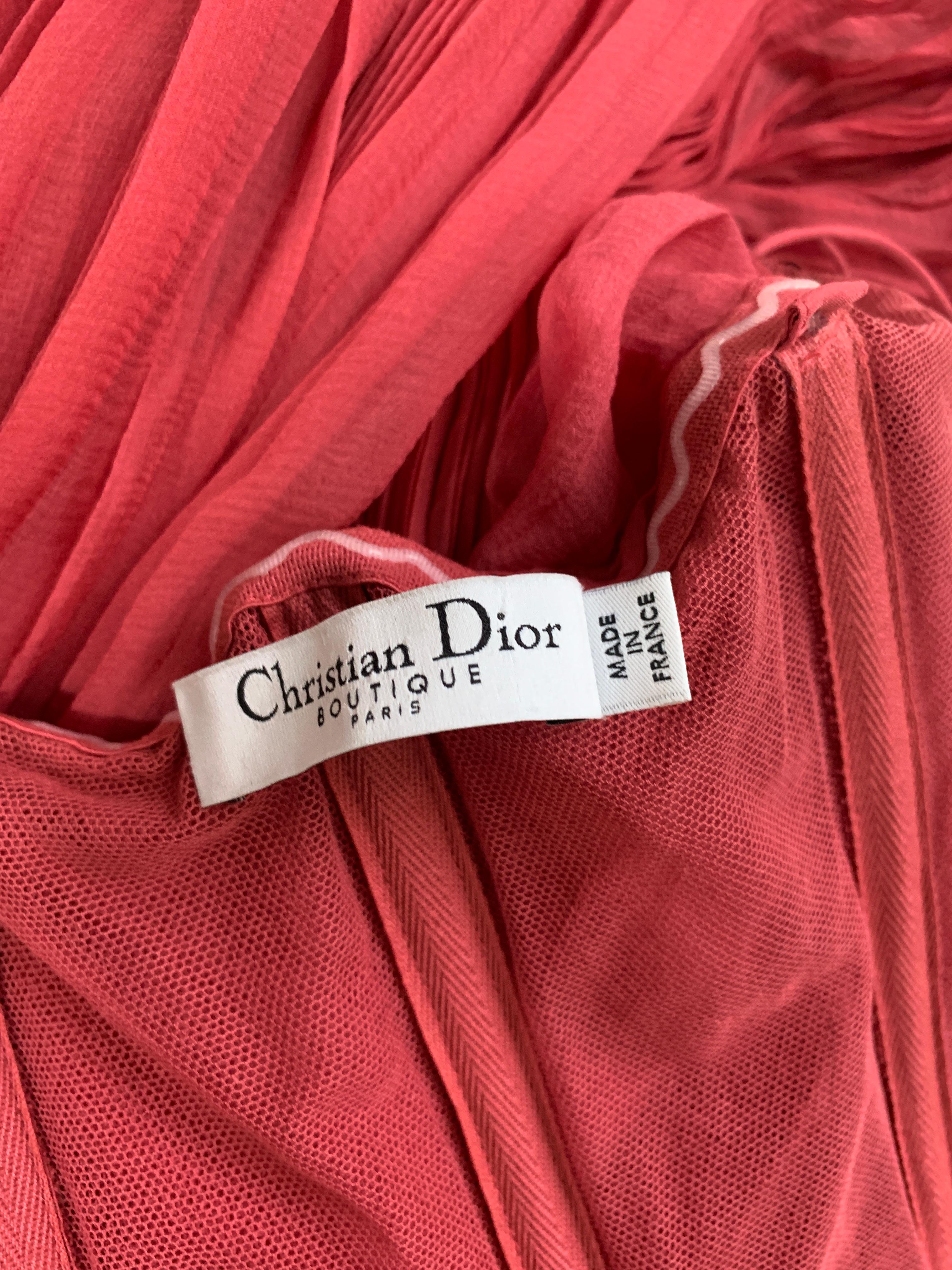 Women's Christian Dior & John Galliano 7C cruise / resort 2007 silk evening dress runway For Sale