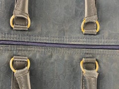 Dior Duffle Oblique Monogram Boston Navy 21dior614 Blue Canvas Satchel