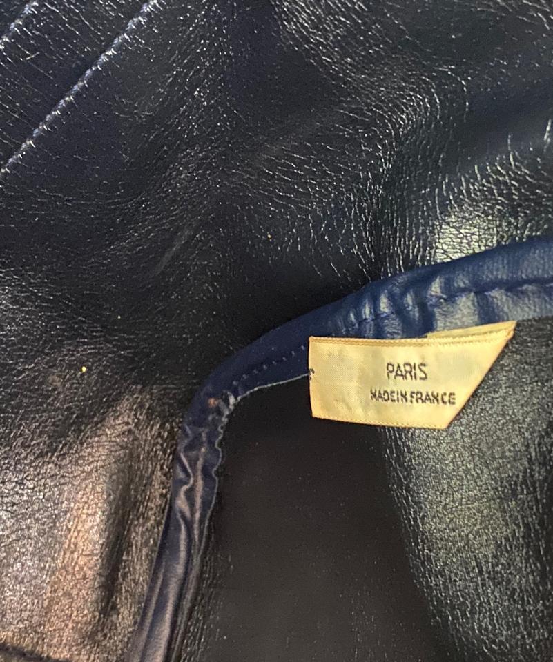 Dior Duffle Oblique Monogram Boston Navy 21dior614 Blue Canvas Satchel In Good Condition For Sale In Dix hills, NY