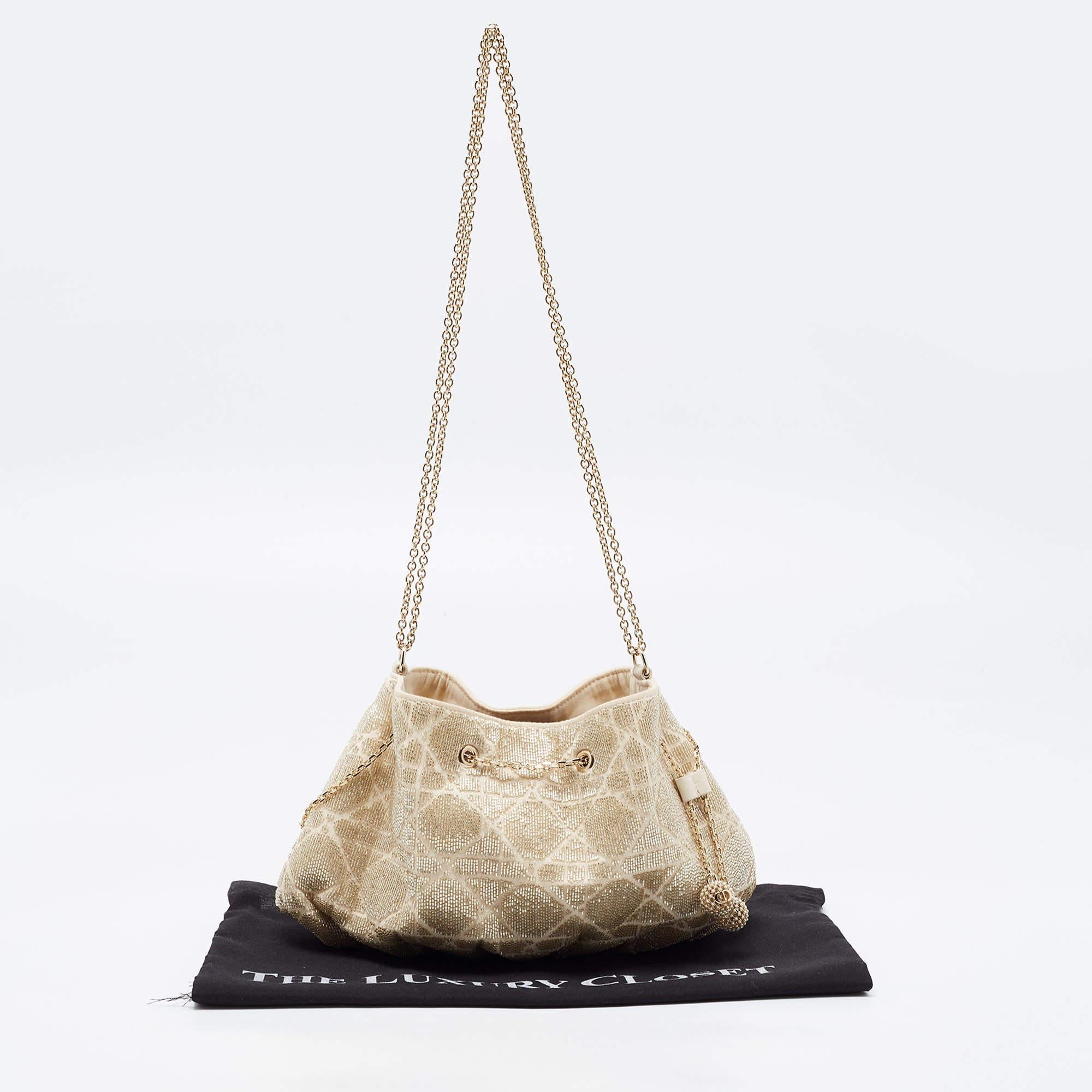 Dior Dusty Ivory Cannage Dream Bucket Bag 6
