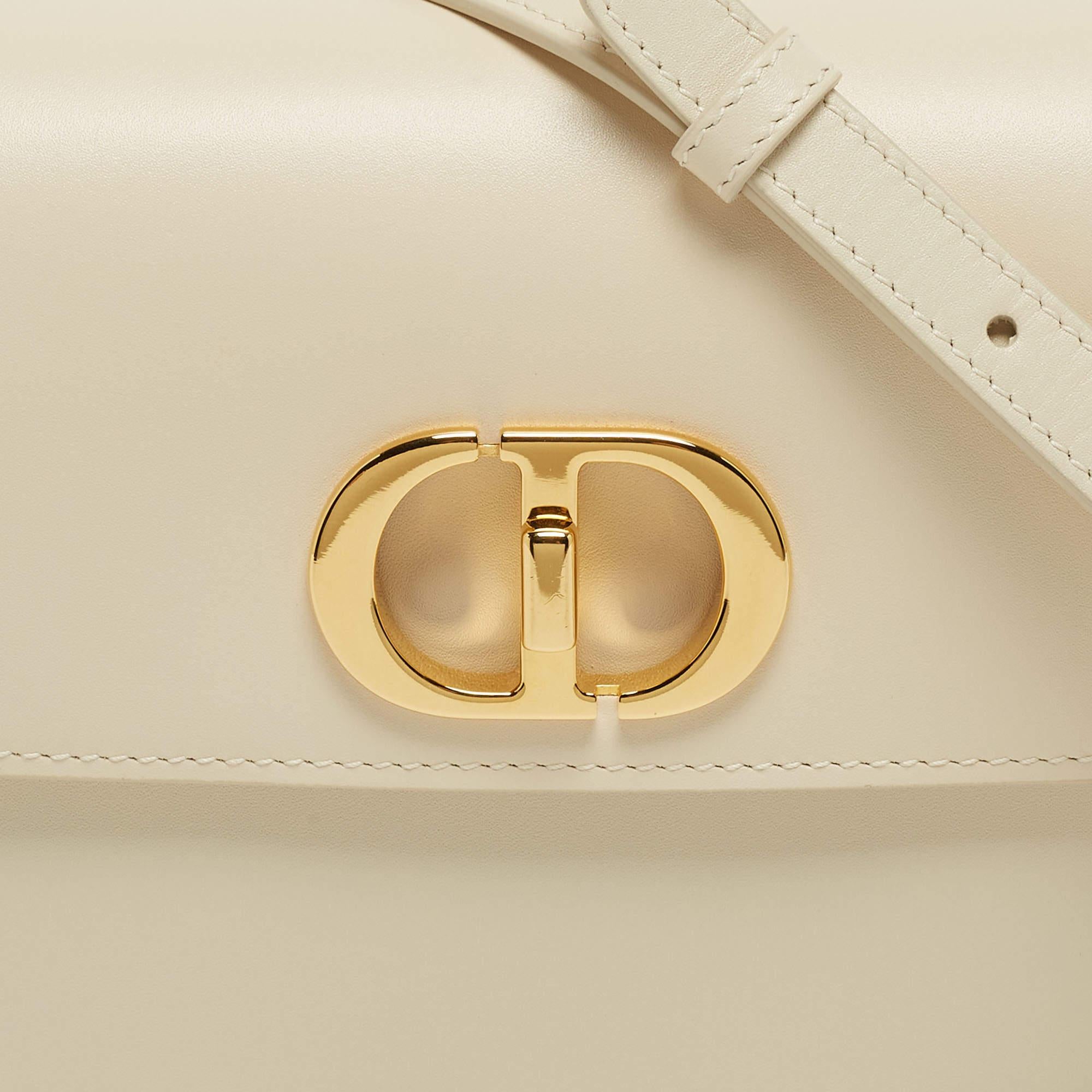 Women's Dior Dusty Ivory Leather 30 Montaigne Avenue Shoulder Bag