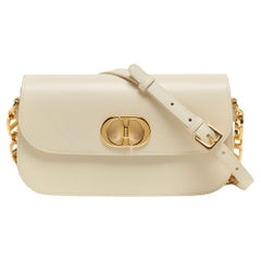 Used Dior Dusty Ivory Leather 30 Montaigne Avenue Shoulder Bag