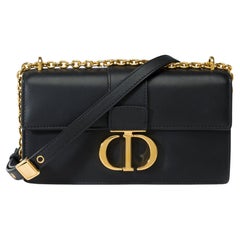 Dior East-West of the line 30 Montaigne shoulder flap bag in black leather, GHW