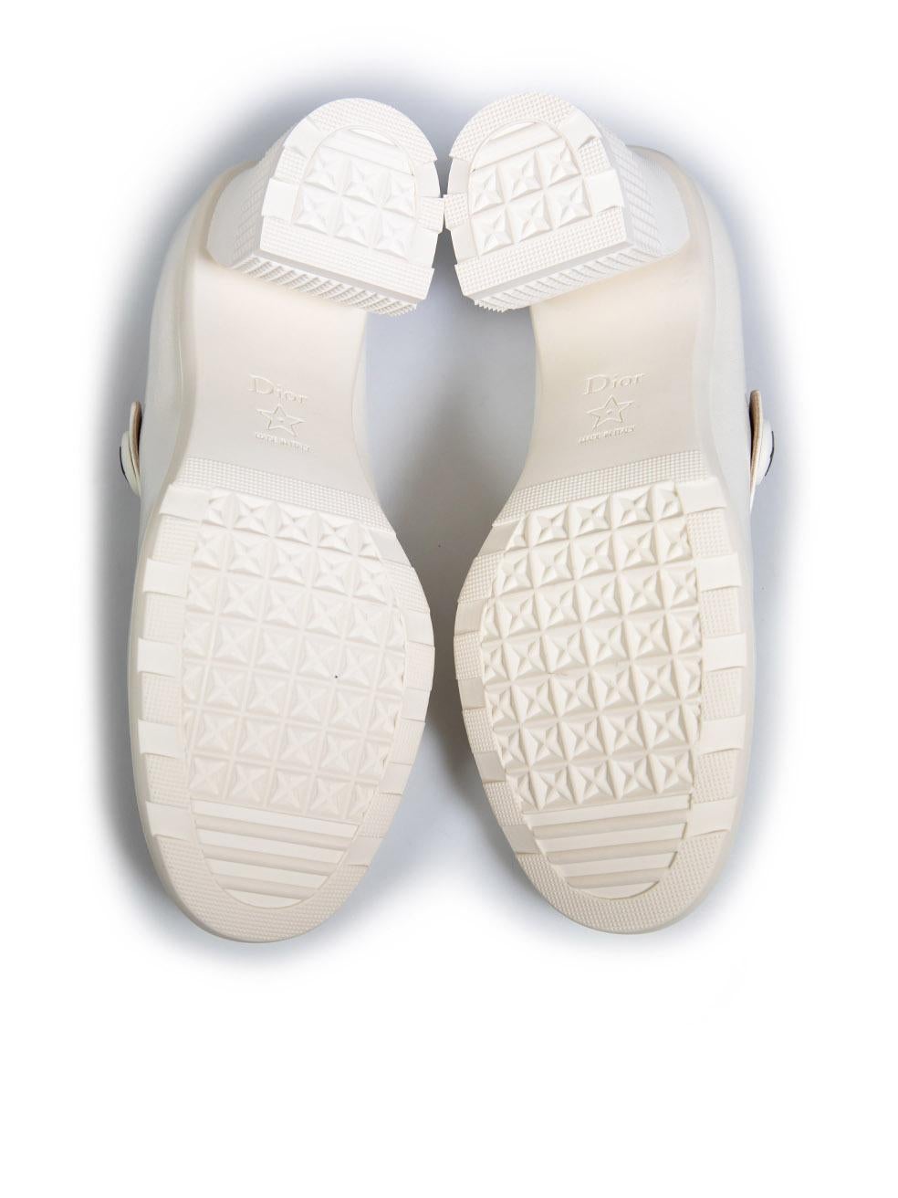 Dior Ecru Patent D-Doll Pumps Size IT 37 In New Condition In London, GB