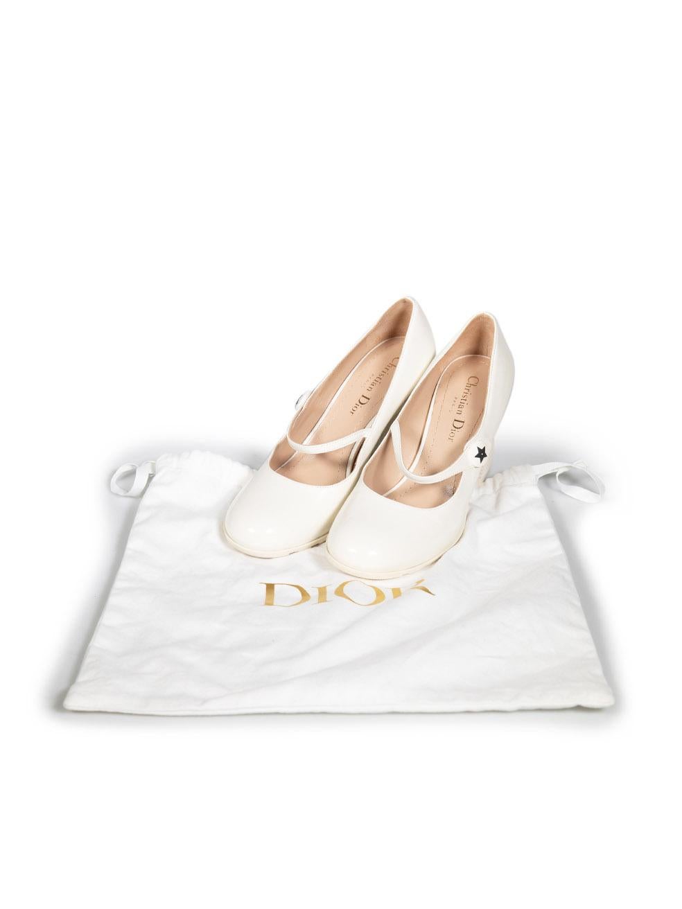 Dior Ecru Patent D-Doll Pumps Size IT 37 2