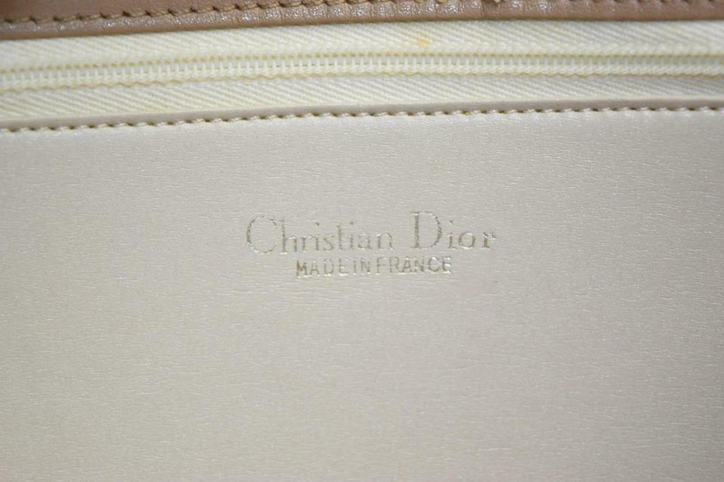 Dior Embossed Oblique Signature Trotter Cross Body 870596 Beige Shoulder Bag For Sale 6