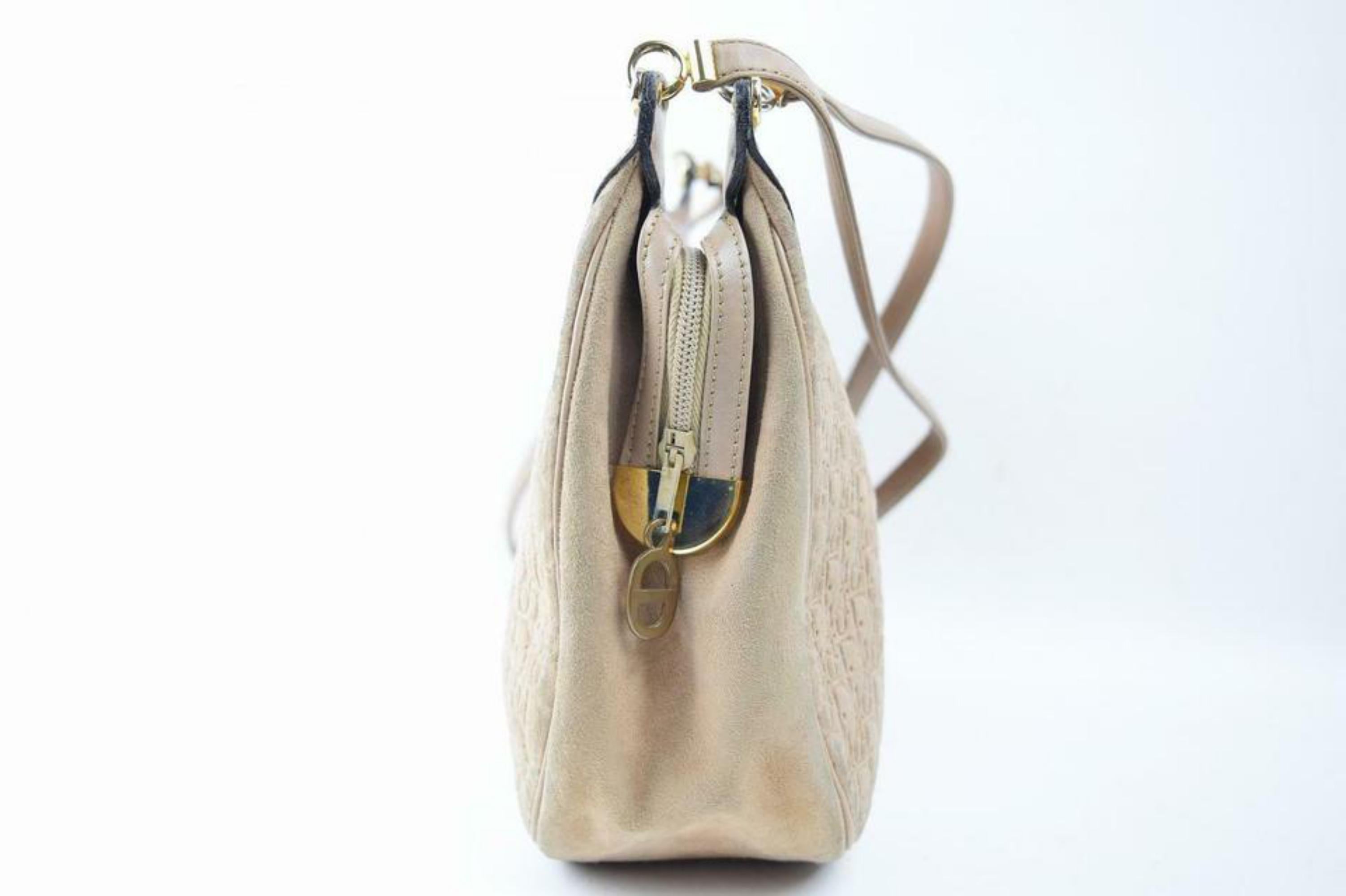 Dior Embossed Oblique Signature Trotter Cross Body 870596 Beige Shoulder Bag For Sale 4