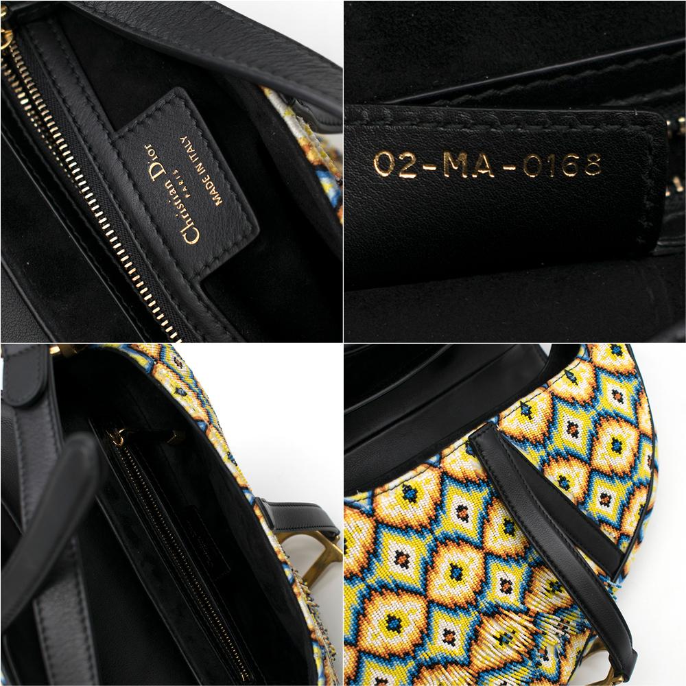 Dior Embroidered Fringe & Beads Multi-Colour Saddle Bag	 For Sale 2