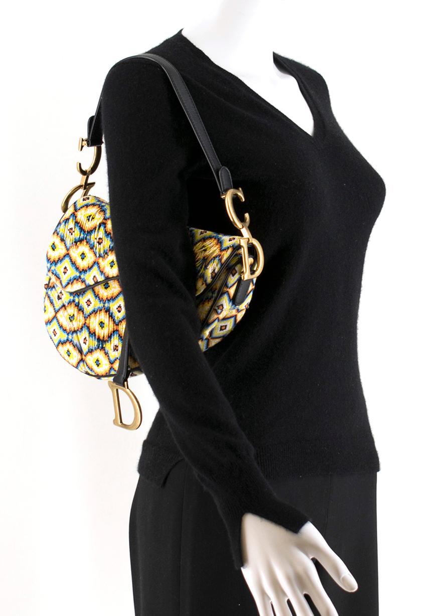 Dior Embroidered Fringe & Beads Multi-Colour Saddle Bag	 For Sale 1