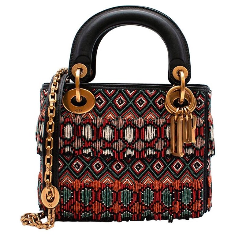 Dior Embroidered Fringed Mini Lady Dior Bag at 1stDibs | mini lady dior  fringe bag, dior mini bag, lady dior embroidered