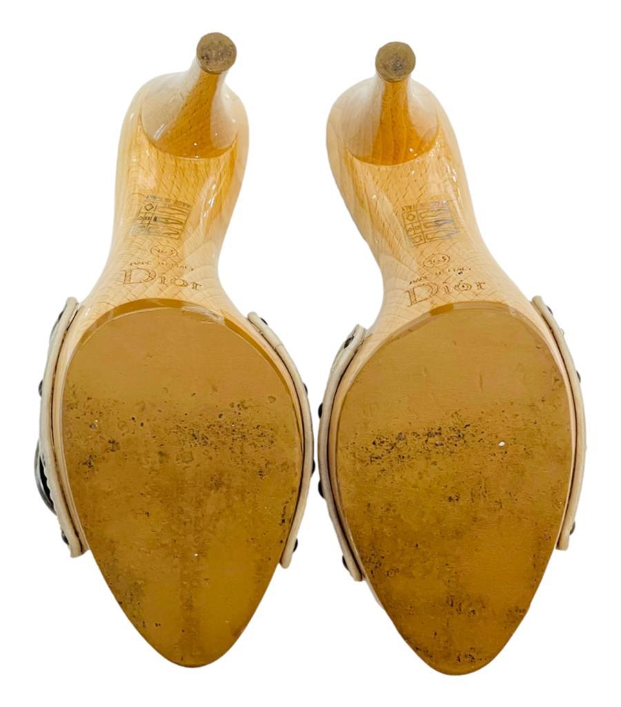 Dior Embroidered Leather 'CD' Clog Sandals 2