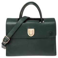 Sac cabas Diorever Dior en cuir vert émeraude de taille moyenne