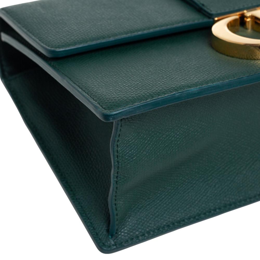 Verde Dior Borsa a tracolla Montaigne 30 Flap in pelle verde smeraldo