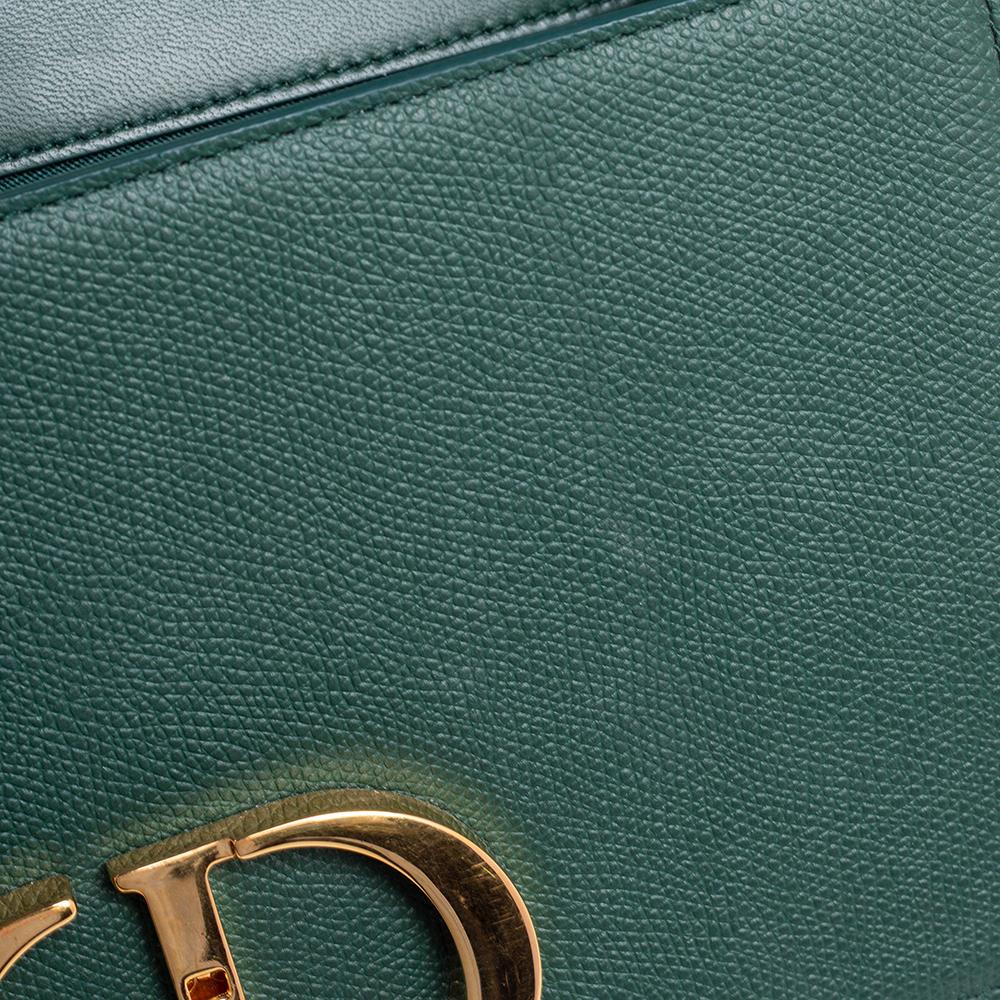 Donna Dior Borsa a tracolla Montaigne 30 Flap in pelle verde smeraldo