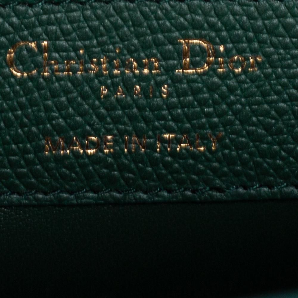 Dior Borsa a tracolla Montaigne 30 Flap in pelle verde smeraldo 1