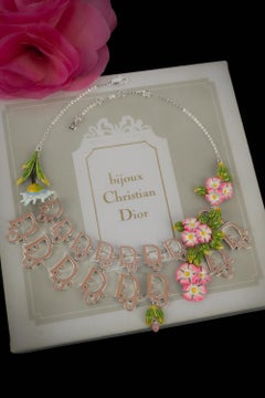 Dior enameled necklace 2000s
