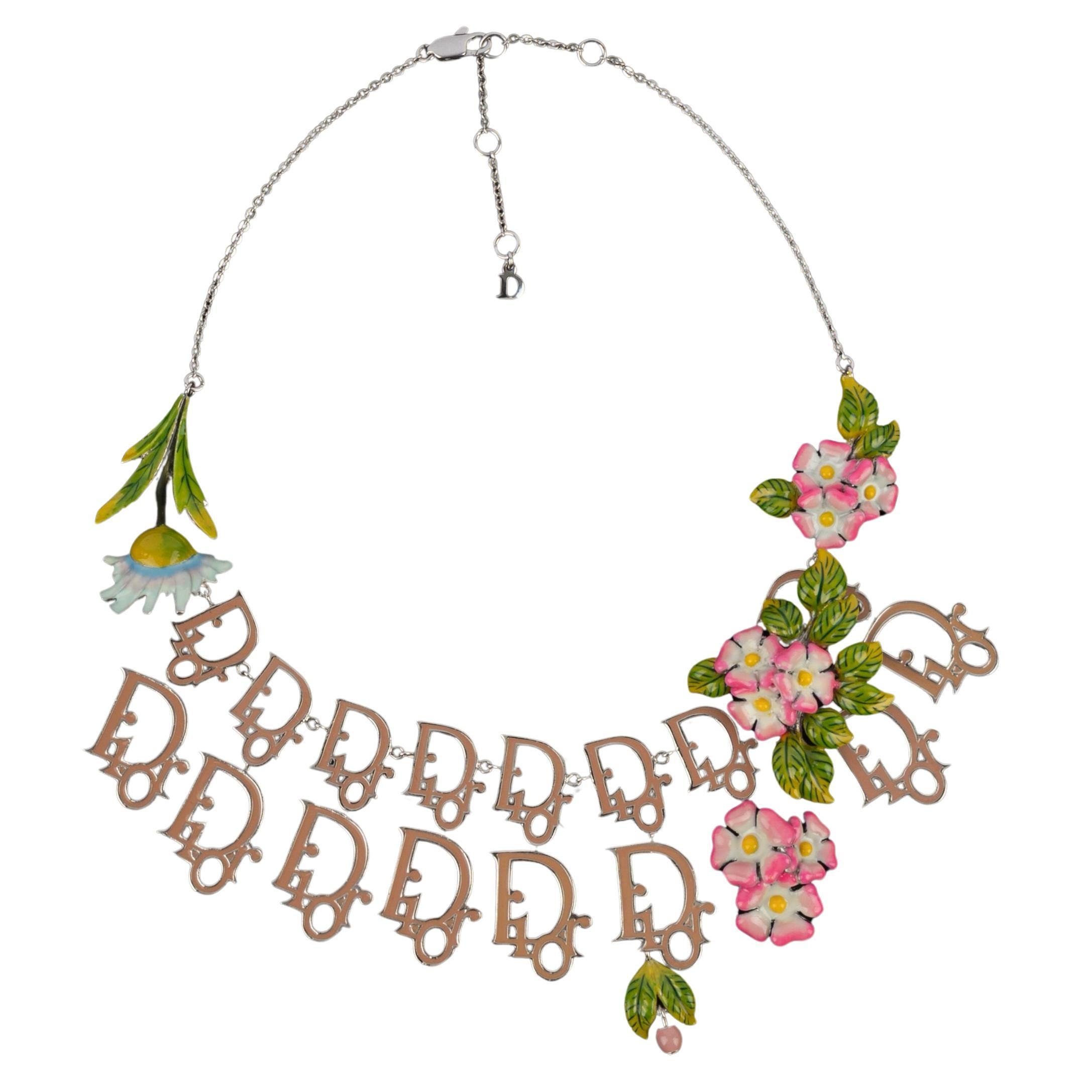 Dior enameled necklace 2000s For Sale