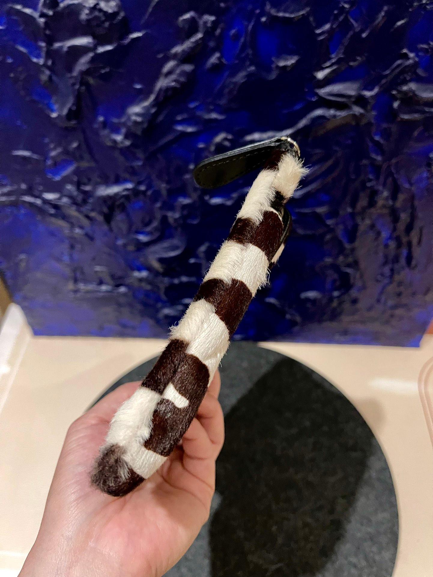 Dior Pochette a busta in pelle di vitello stile pony con stampa zebrata, hardware argento in vendita 2