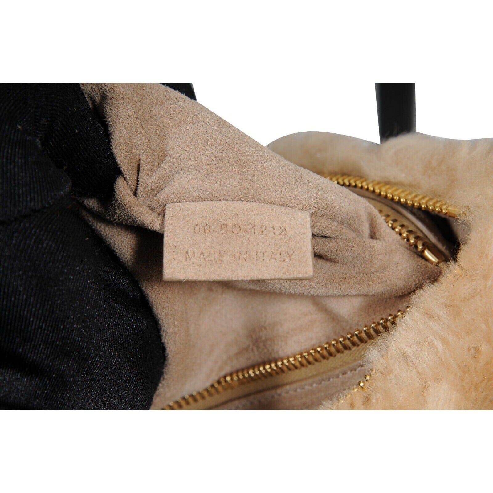 Dior ERL Venice Saddle Bag Brown Shearling Fur Chain Crossbody Shoulder Strap en vente 15