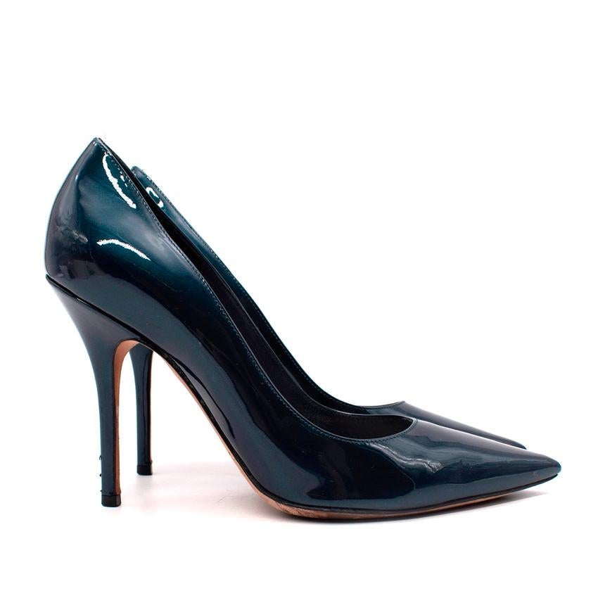 Dior Essence Navy Blue Patent Leather Heels For Sale at 1stDibs navy