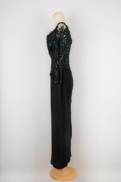 Dior Evening Dress with Black Crepe and Lace
